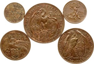 Germany Prussia 2 - 20 Mark 1913 Pattern Set of 5 coins