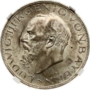 Germany Bavaria 3 Mark 1914 D NGC MS 61