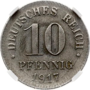 Germany 10 Pfennig 1917 D NGC MS 62
