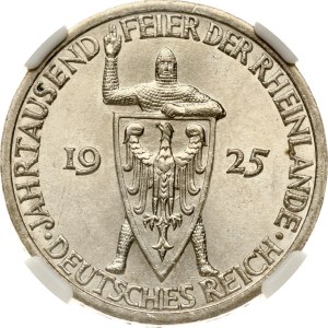 Germany Weimar Republic 3 Reichsmark 1925 A Rhineland NGC MS 64