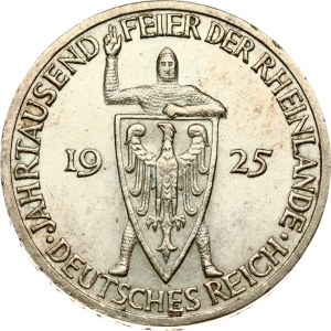 Germany Weimar Republic 3 Reichsmark 1925 J Rhineland