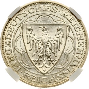 Germany Weimar Republic 3 Reichsmark 1927 A Bremerhaven NGC MS 65