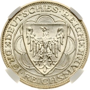 Germany Weimar Republic 3 Reichsmark 1927 A Bremerhaven NGC MS 65
