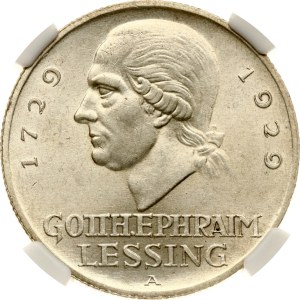 Germany Weimar Republic 3 Reichsmark 1929 A Lessing NGC MS 62