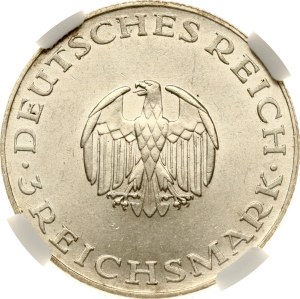 Germany Weimar Republic 3 Reichsmark 1929 A Lessing NGC MS 62