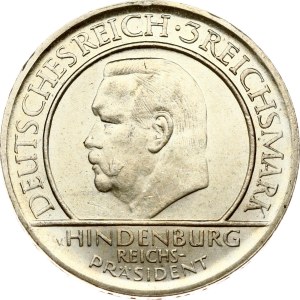 Germany Weimar Republic 3 Reichsmark 1929 F Weimar Constitution