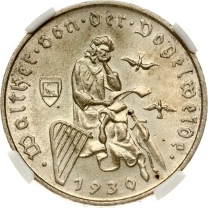 Germany Weimar Republic 3 Reichsmark 1930 D Walther von der Vogelweide NGC MS 64