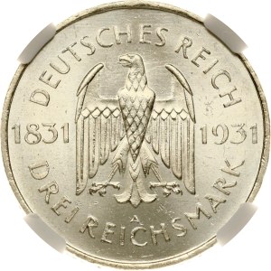 Germany Weimar Republic 3 Reichsmark 1931 A Freiherr vom Stein NGC MS 64