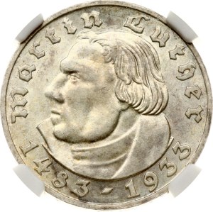 Germany Third Reich 2 Reichsmark 1933 G Martin Luther NGC MS 63