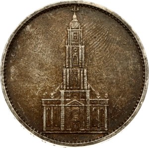 Germany Third Reich 5 Reichsmark 1934 J Potsdam Garrison Church