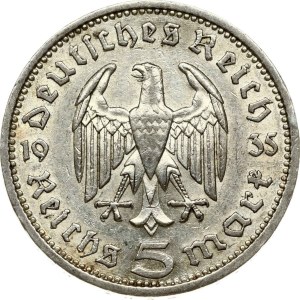 Germany Third Reich 5 Reichsmark 1935 A Hindenburg