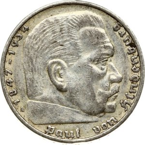 Germany Third Reich 5 Reichsmark 1936 A Hindenburg