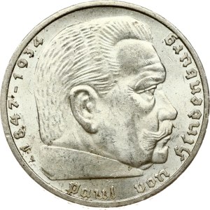 Germany Third Reich 5 Reichsmark 1938 A Hindenburg