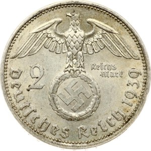 Germany Third Reich 2 Reichsmark 1939 A Hindenburg PCGS MS 62