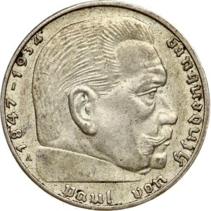 Germany Third Reich 2 Reichsmark 1939 A Hindenburg