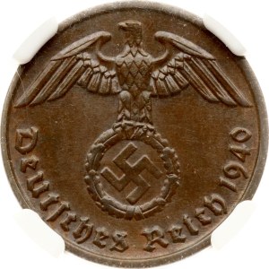 Germany Third Reich 2 Reichspfennig 1940 E NGC MS 62 BN