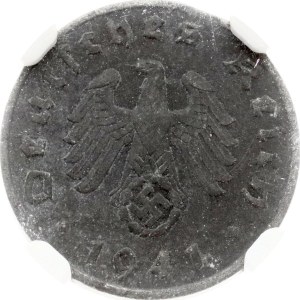 Germany Third Reich 1 Reichspfennig 1941 A NGC MINT ERROR AU DETAILS