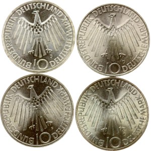 Germany Federal Republic 10 Mark 1972 Olympic Games Lot of 4 coins