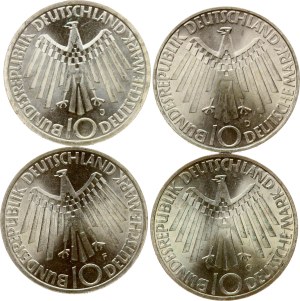 Germany Federal Republic 10 Mark 1972 Olympic Games Lot of 4 coins