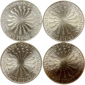 Germany Federal Republic 10 Mark 1972 Olympic Games Lot of 4 coins