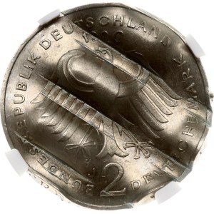 Germany Federal Republic 2 Mark 1990 J Franz Josef Strauss NGC MINT CANCELLED