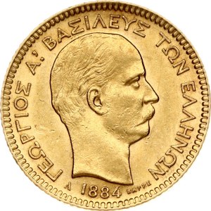 Greece 20 Drachmai 1884 A