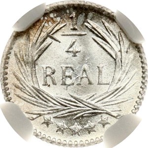 Guatemala ¼ Real 1897 NGC MS 66