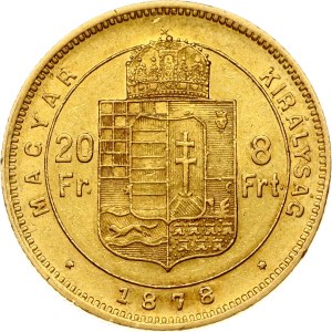 Hungary 20 Francs / 8 Forint 1878 KB