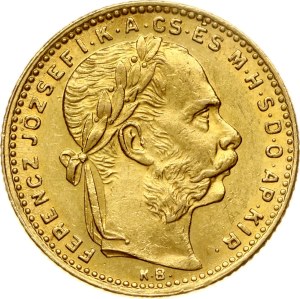 Hungary 20 Francs / 8 Forint 1886 KB