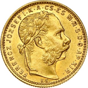 Hungary 20 Francs / 8 Forint 1888 KB