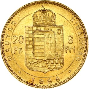 Hungary 20 Francs / 8 Forint 1888 KB