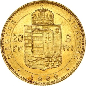 Hungary 20 Francs / 8 Forint 1888 KB