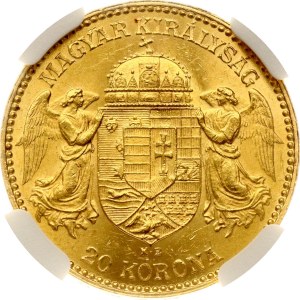 Hungary 20 Korona 1894 KB NGC MS 61