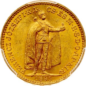 Hungary 20 Korona 1895 KB PCGS MS 62