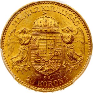 Hungary 20 Korona 1895 KB PCGS MS 62