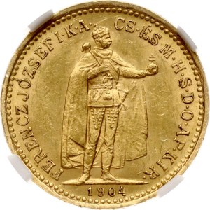 Hungary 10 Korona 1904 KB NGC MS 62
