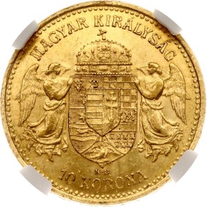 Hungary 10 Korona 1904 KB NGC MS 62