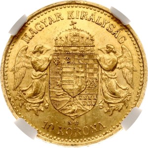 Hungary 10 Korona 1904 KB NGC MS 62