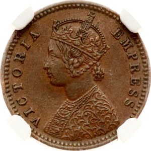 British India 1/12 Anna 1888 NGC AU 53 BN