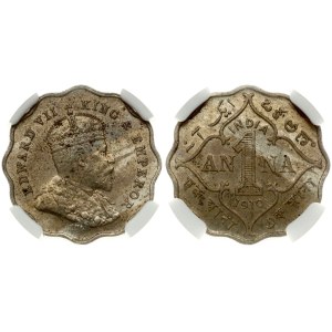 British India 1 Anna 1910 B NGC MS 61