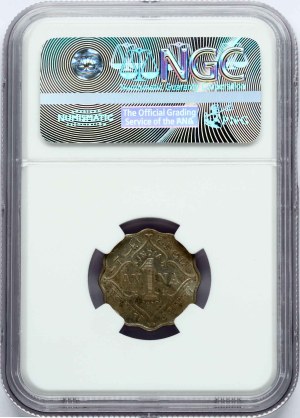 British India 1 Anna 1910 B NGC MS 61
