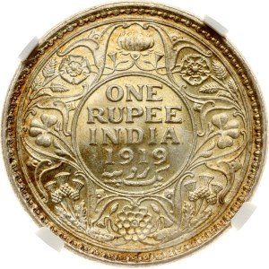 British India Rupee 1919 (C) NGC MS 63