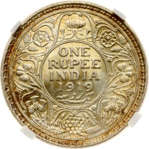 British India Rupee 1919 (C) NGC MS 63