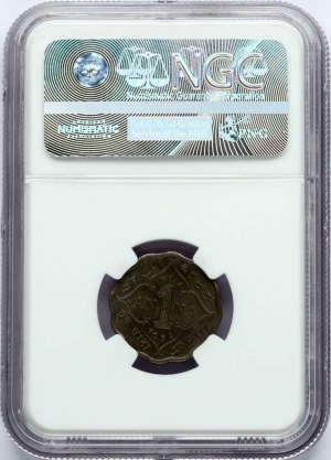 British India 1 Anna 1934 C NGC MS 62