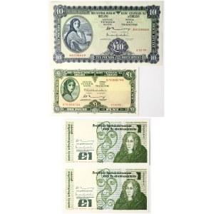 Ireland 1 Pound & 10 Pounds 1975-1977 Lot of 4 pcs