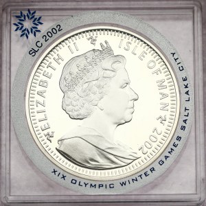 Isle of Man 1 Crown 2002 PM Winter Olympics Salt Lake City - Skier