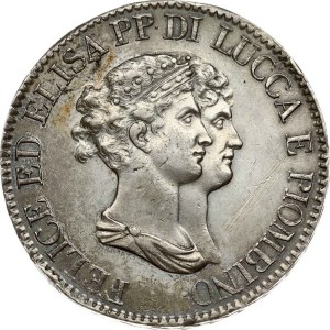 Italy Lucca 5 Franchi 1807
