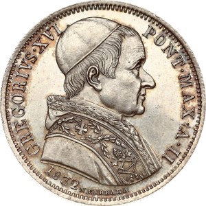 Italy Vatican City Papal States 50 Baiocchi 1832 R St Romualdo