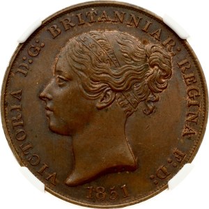 Jersey 1⁄13 Shilling 1851 NGC MS 63 BN