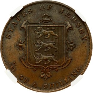 Jersey 1⁄13 Shilling 1851 NGC MS 63 BN